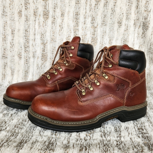 Wolverine "Raider" 6" Work Boot Carbon Toe Brown Leather W02419 | Men's Size 13 - Picture 2 of 15